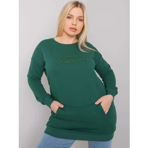 Dark green plus size sweatshirt