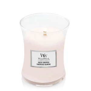 Woodwick Sheer Tuberose vonná svíčka 275 g