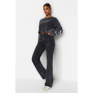 Trendyol Black High Waist Comfort Wide Leg Jeans