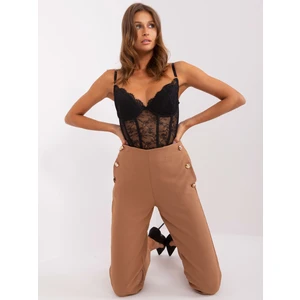 Elegant brown trousers with pockets OCH BELLA