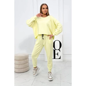 Set 2 Piece Sweatshirt + Trousers Yellow