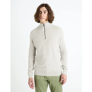 Celio Sweater Celim with zipper collar - Men