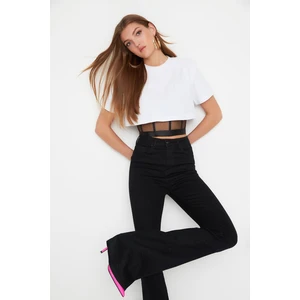 Női crop top Trendyol TPRSS22BZ00005/WHITE