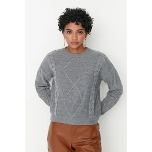 Trendyol Sweater - Gray - Regular fit