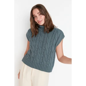 Trendyol Sweater Vest - Green - Regular fit