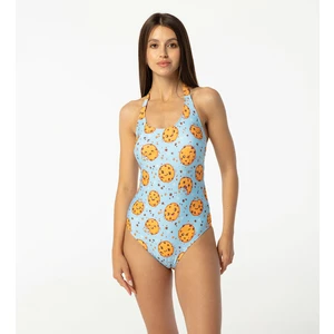 Aloha From Deer Woman's Cookies Make Me Happy Open Back Swimsuit SSOB AFD671