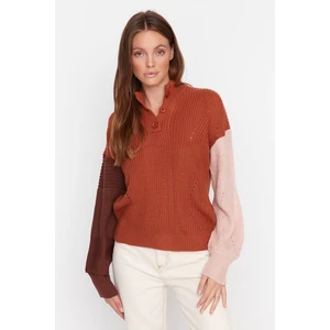 Trendyol Sweater - Brown - Regular fit