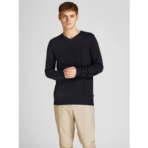 Black Basic Sweater Jack & Jones Emil - Men