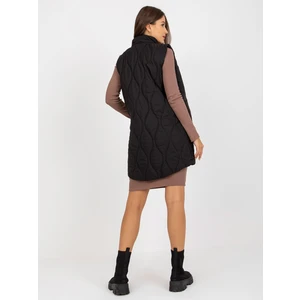 Black quilted vest with zipper RUE PARIS