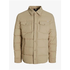 Cream Quilted Shirt Jacket Jack & Jones Park - Men