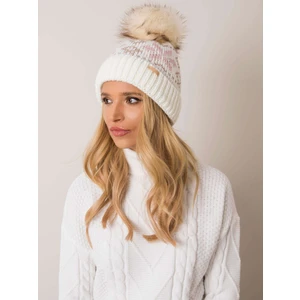 RUE PARIS Ecru winter hat