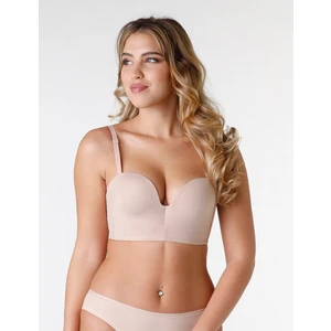 WONDERBRA ULTIMATE BACKLESS BRA - Dámska push-up podprsenka pre hlboký výstrih na chrbte - telová