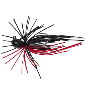 Savage gear skirt flirt jig sinking black red - 6,5 cm 5 g