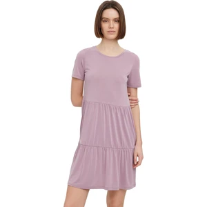 Vero Moda Dámské šaty VMFILLI Regular Fit 10248703 Elderberry S