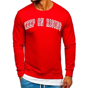 Bluză cu imprimeu bărbați roșu Bolf 11114