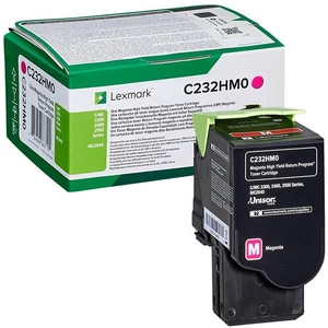 Lexmark C232HM0, magenta, 2300 str., return, high capacity, originálny toner