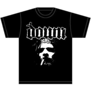 Down T-Shirt Face Schwarz-Weiß XL