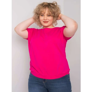 Larger cotton fuchsia blouse