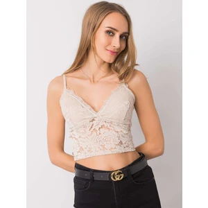 OCH BELLA Beige lace top