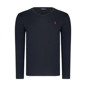 T8587 DEWBERRY V COLLAR MEN'S SWEATSHIRT-FLAT BLACK