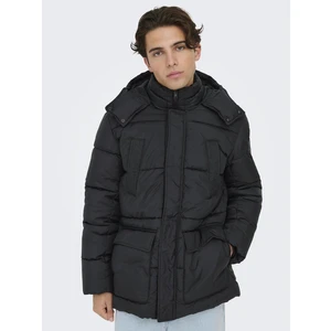 Men's Black Quilted Jacket ONLY & SONS Arwin - Men