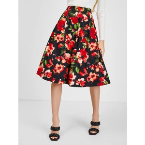 Orsay Red-Black Ladies Floral Skirt - Women