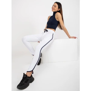 Basic white sweatpants with slit from RUE PARIS