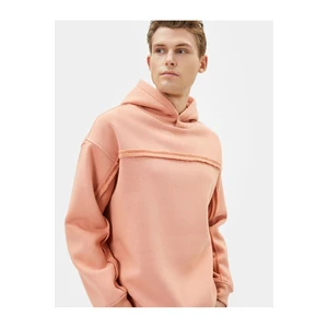 Koton Oversize Hooded Sweatshirt with Stitching Detail Long Sleeve