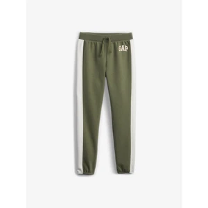 Zelené holčičí legíny GAP Logo pull-on joggers