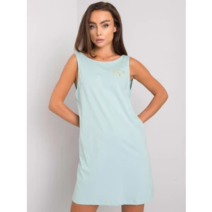 RUE PARIS Mint dress with a neckline at the back