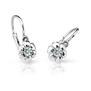 Cutie Jewellery Dětské náušnice z bílého zlata C2151-10-X-2 světle modrá