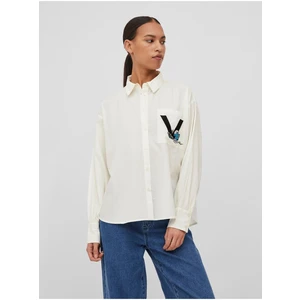 White Ladies Shirt VILA Smurfy - Women