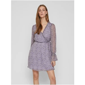 Purple Ladies Patterned Wrap Dress VILA Falia - Women