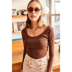 Olalook Blouse - Brown - Fitted