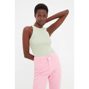 Trendyol Mint Basic Corduroy Knitwear Blouse