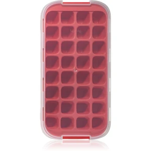 Lékué Industrial Ice Cube Tray with Lid silikonová forma na led barva Red 1 ks