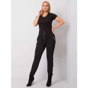 Black cotton pants plus sizes