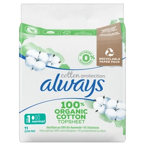 Always Cotton Protection Normal vložky bez parfemace 11 ks