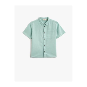 Koton Linen Blend Shirt Short Sleeve