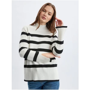 Orsay Black & White Ladies Striped Sweater - Women