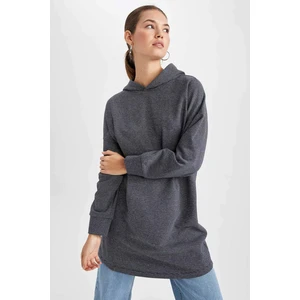 DEFACTO Thin Sweatshirt Fabric Regular Fit Long Sleeve Tunic