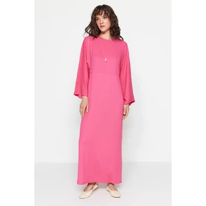 Trendyol Pink Spanish Knitted Dress with Sleeves