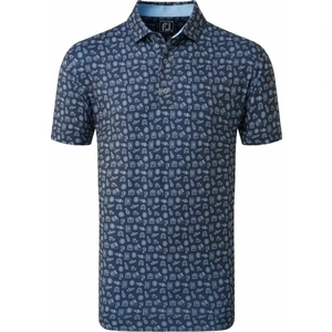 Footjoy Travel Print Mens Polo Shirt Navy/True Blue S