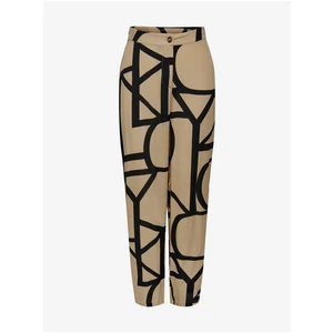 Beige Ladies Patterned Trousers ONLY Ava - Women