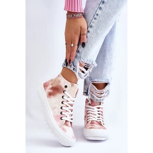 Womens Sneakers High Big Star LL274048 Beige-Pink