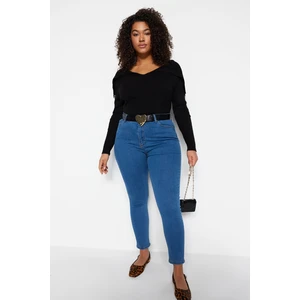 Trendyol Curve Dark Blue High Waist Skinny Jeans