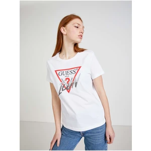 White Women's T-Shirt Guess - Women