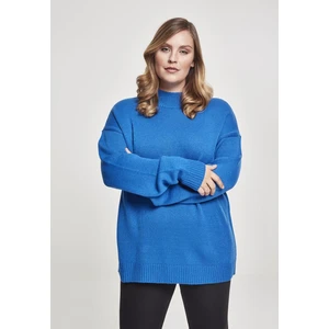 Ladies Oversize Turtleneck Sweater brightblue