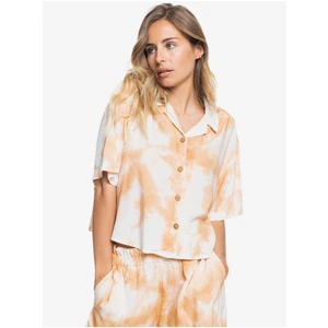 White-Orange Women's Batik Shirt Roxy Paper Day - Women