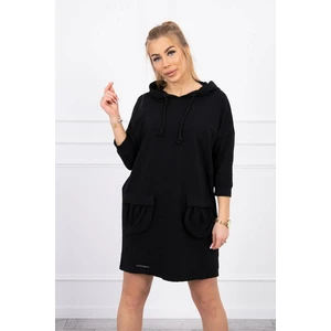 Hooded dress black